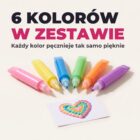 6 kolorów pisaków 3D w zestawie